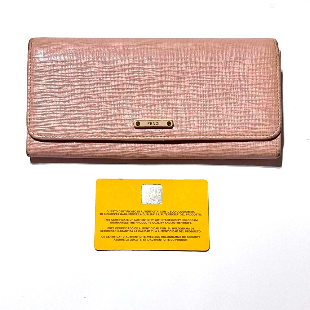 Authentic - Used - Fendi Baby Pink Leather Wallet (with COA)